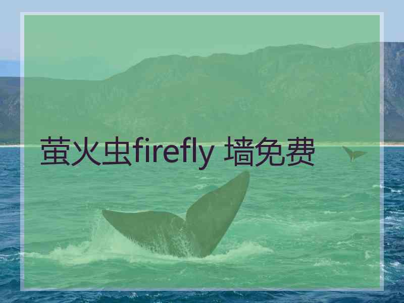 萤火虫firefly 墙免费