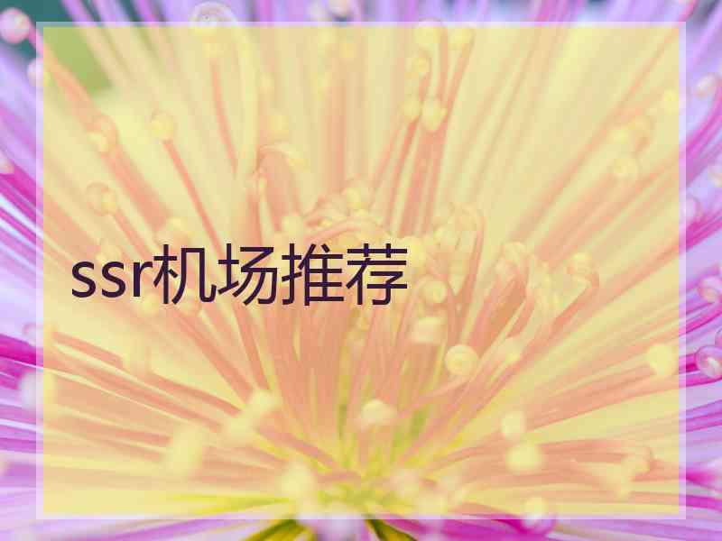 ssr机场推荐