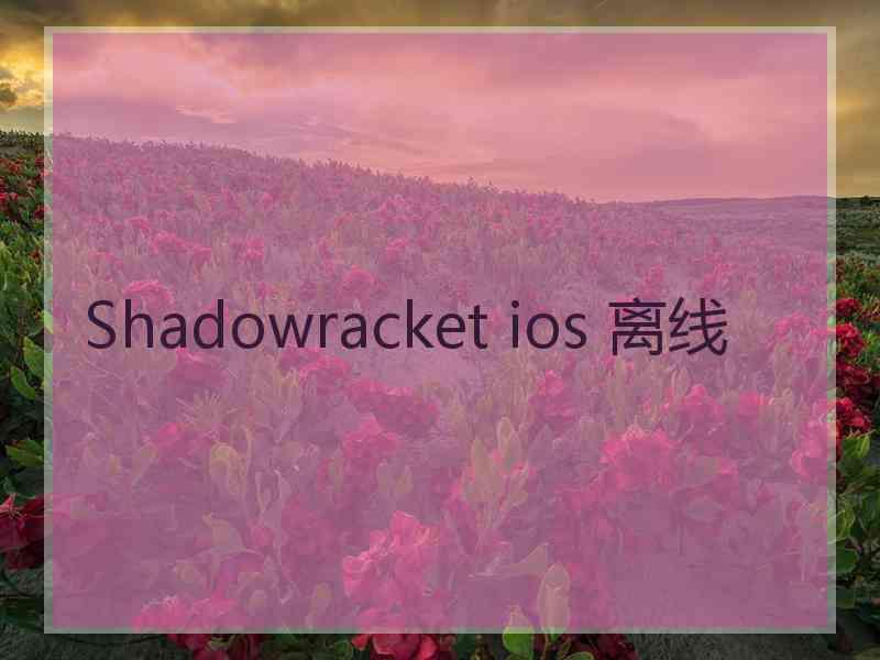 Shadowracket ios 离线