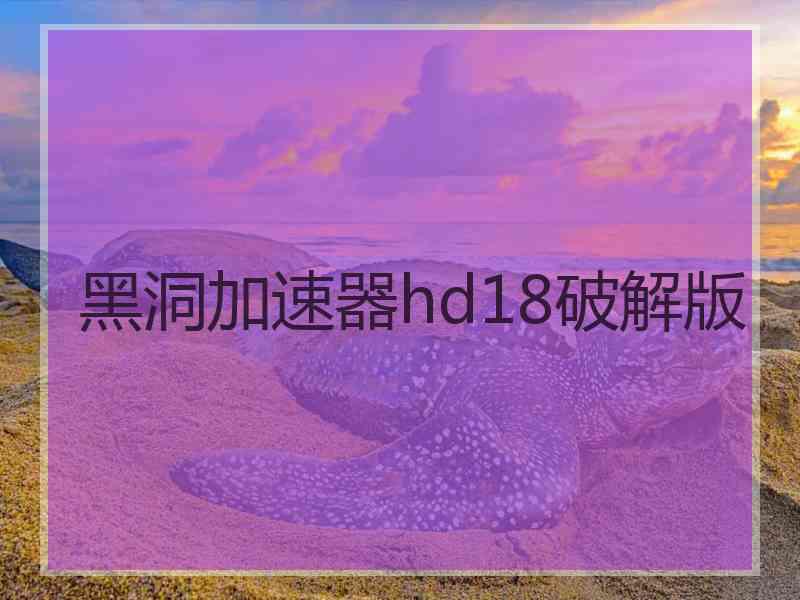 黑洞加速器hd18破解版