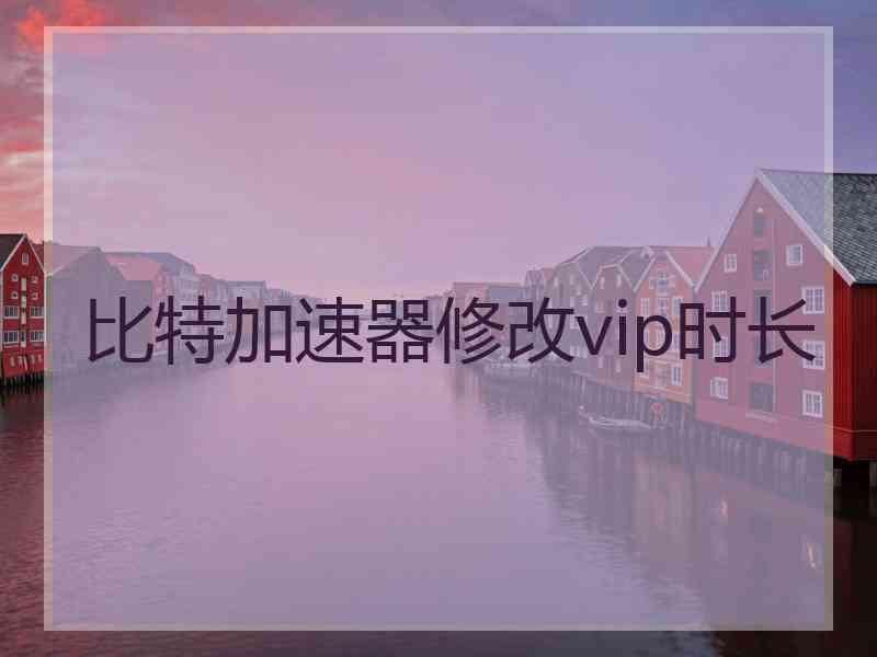 比特加速器修改vip时长