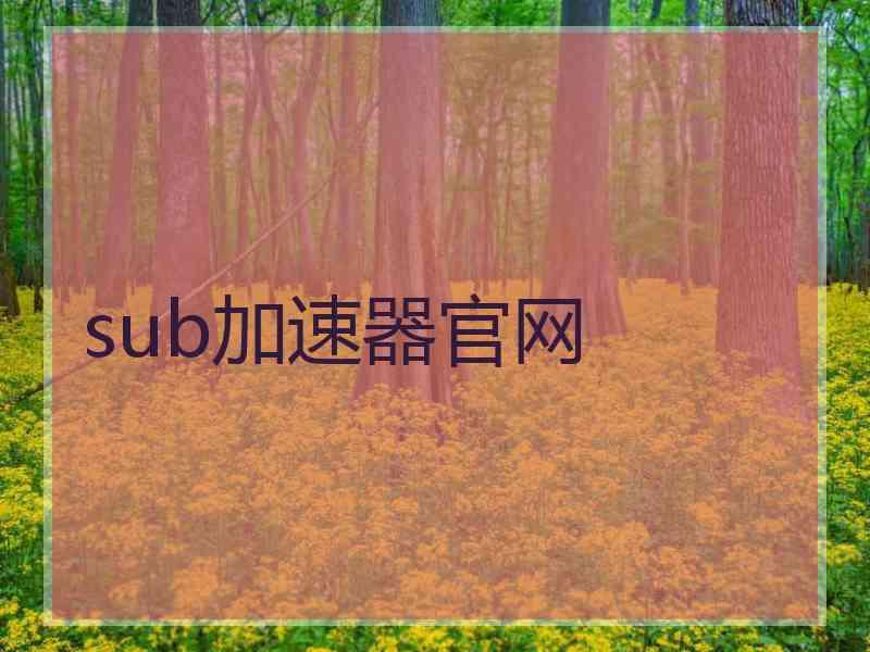 sub加速器官网