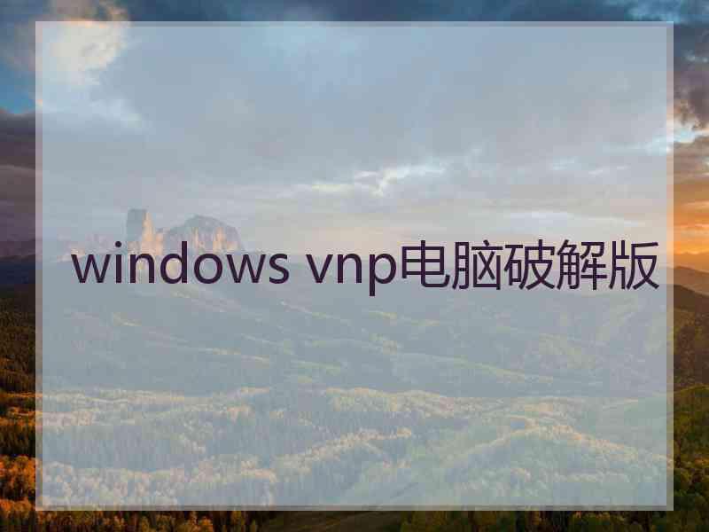 windows vnp电脑破解版