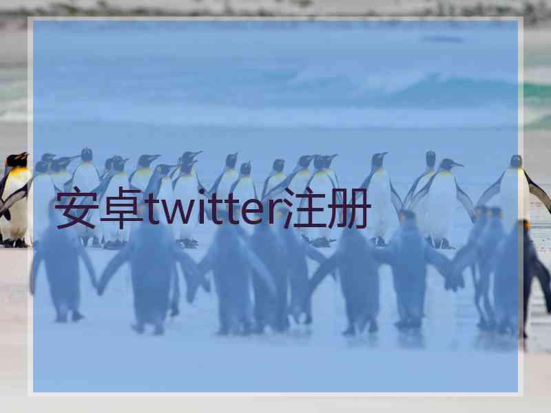 安卓twitter注册