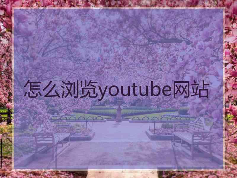 怎么浏览youtube网站