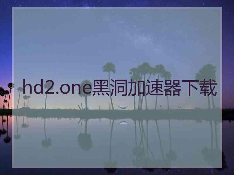 hd2.one黑洞加速器下载