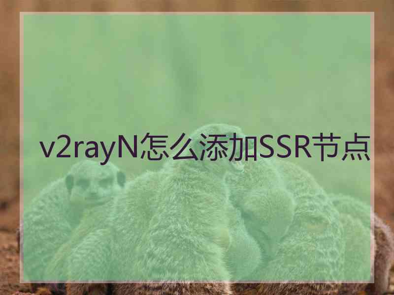 v2rayN怎么添加SSR节点