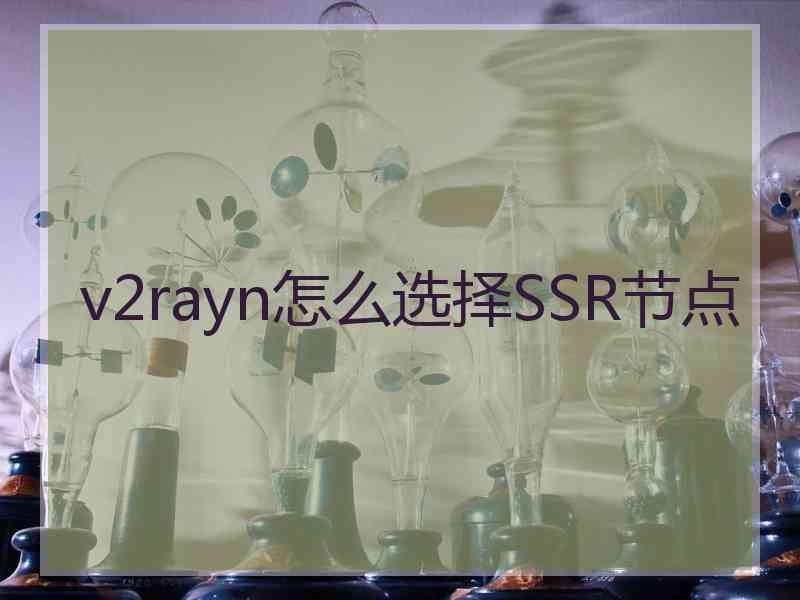 v2rayn怎么选择SSR节点