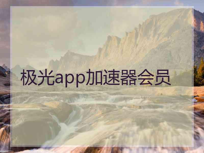 极光app加速器会员