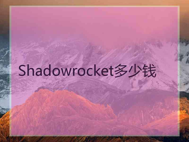 Shadowrocket多少钱