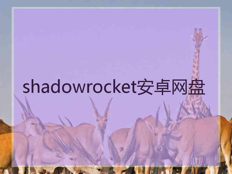 shadowrocket安卓网盘