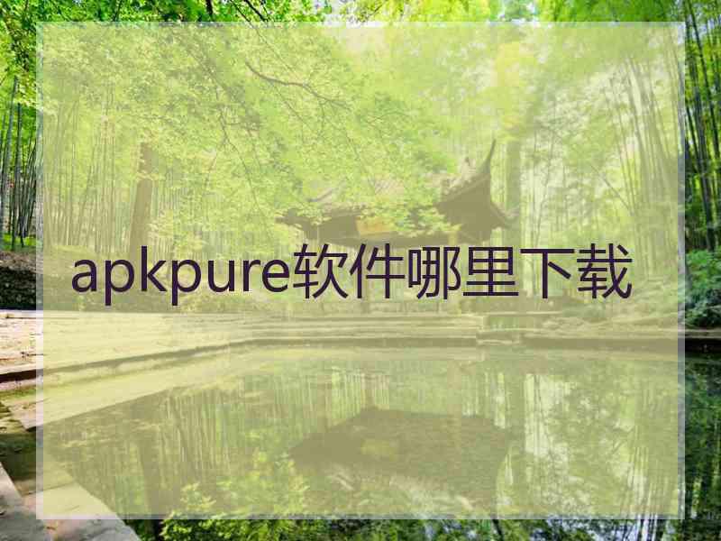 apkpure软件哪里下载