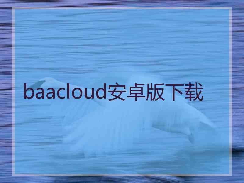 baacloud安卓版下载