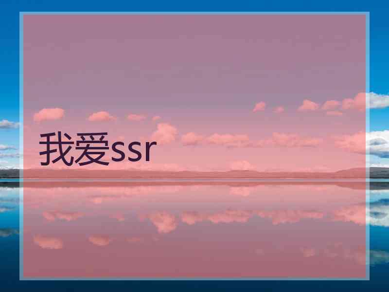 我爱ssr