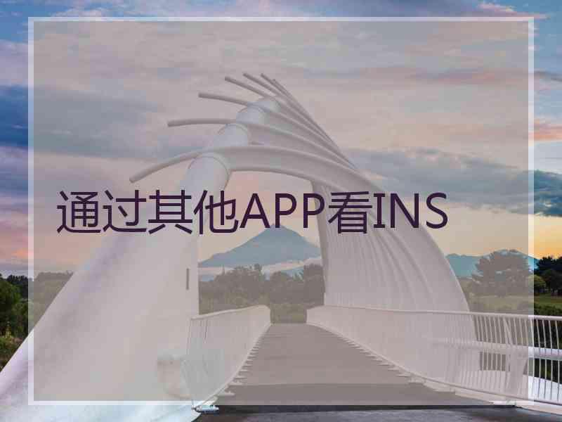 通过其他APP看INS