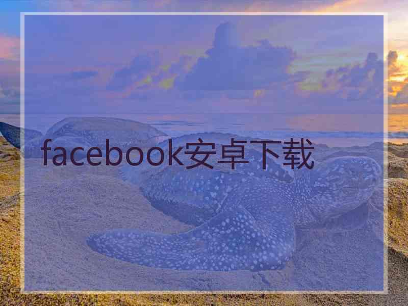 facebook安卓下载