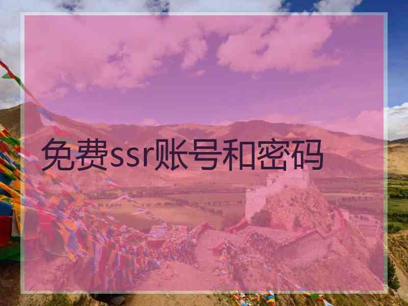 免费ssr账号和密码