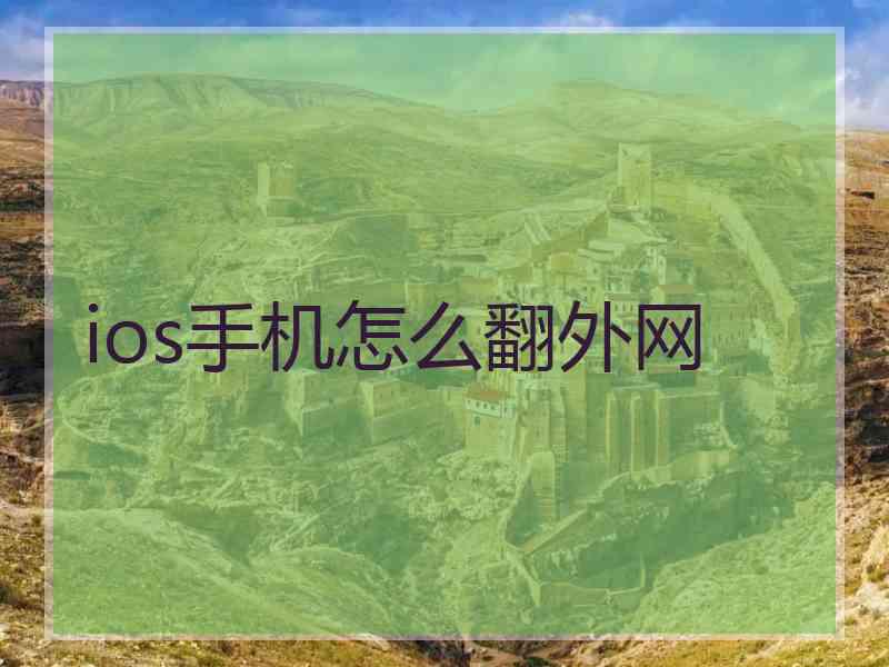 ios手机怎么翻外网