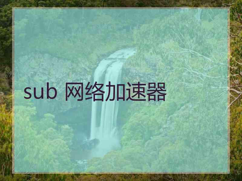 sub 网络加速器