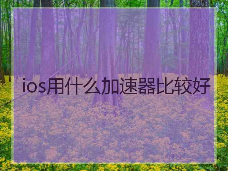 ios用什么加速器比较好