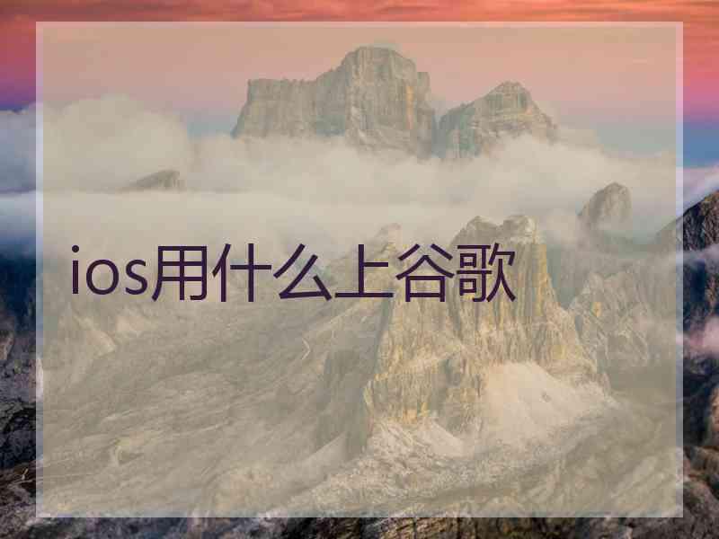 ios用什么上谷歌