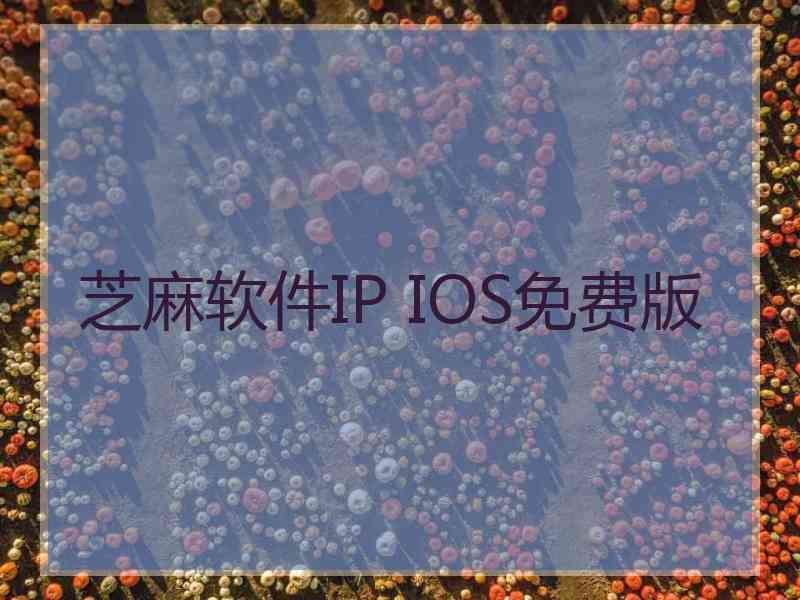 芝麻软件IP IOS免费版